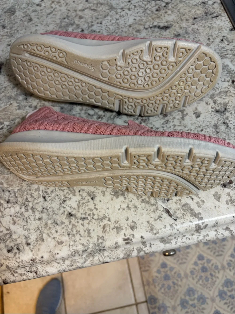 Spenco Women's Pink Knit Espadrilles Slip-Ons